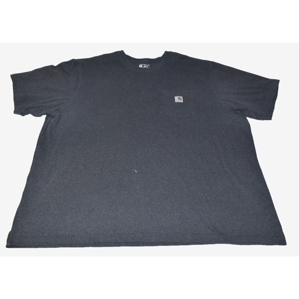 Carhartt K87 Men T-Shirt Size 4XL Gray Loose Fit Short Sleeve Workwear -Flaws-